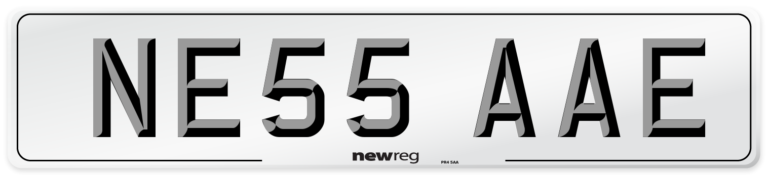 NE55 AAE Number Plate from New Reg